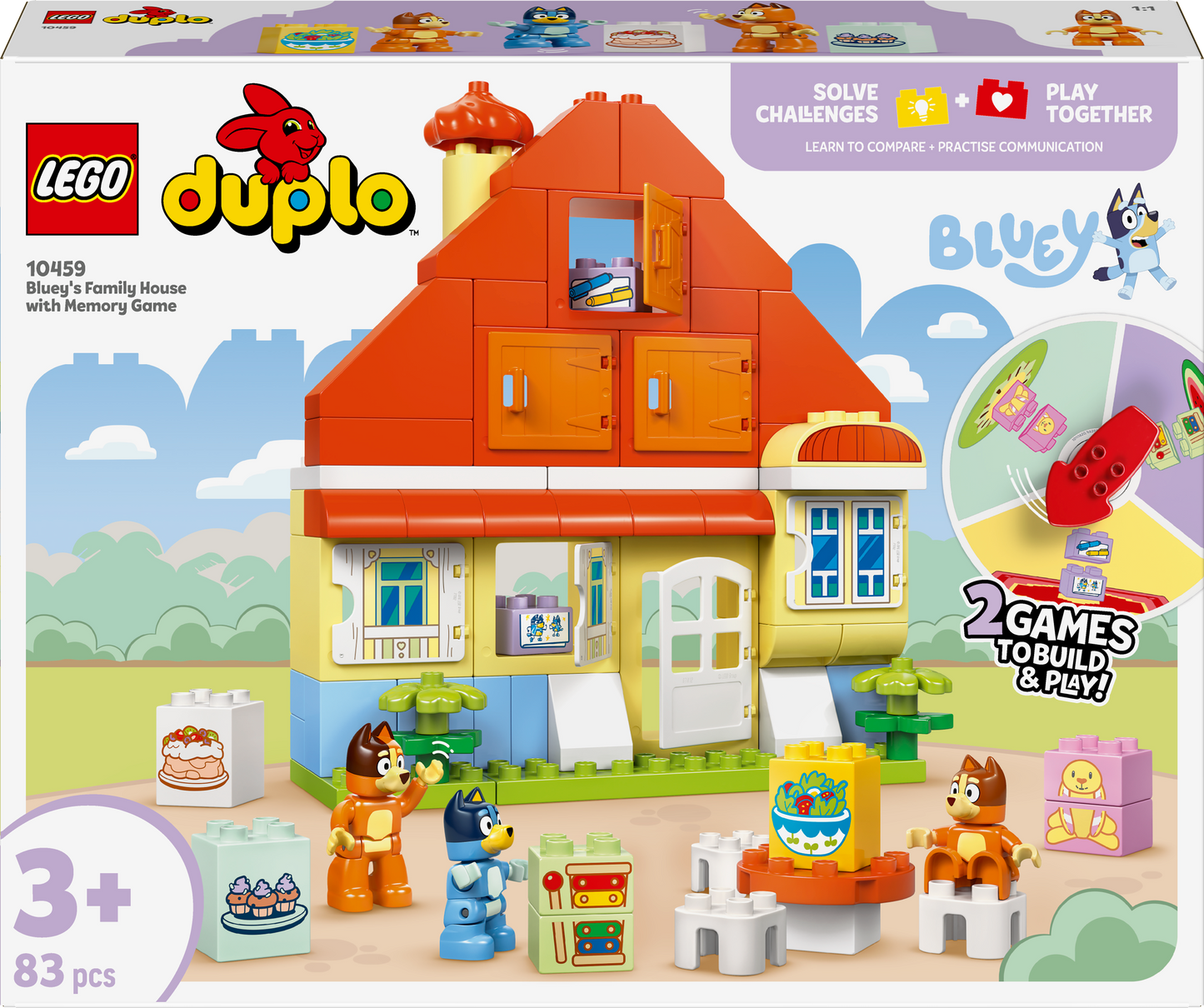 LEGO Huis van Bluey وعائلة مع geheugenspel 10459 Duplo Bluey طلب مسبق: 1 أغسطس)