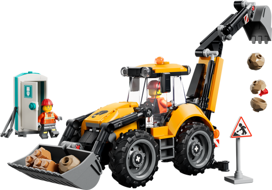 LEGO Yellow Backhoe Loader 60480 City