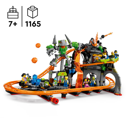 LEGO Lava Land Roller Coaster Park 60501 City