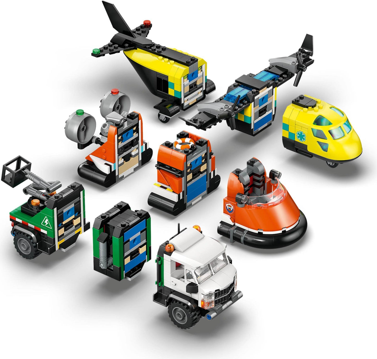 LEGO Airplane, Service Truck & Hovercraft Remix 60505 City