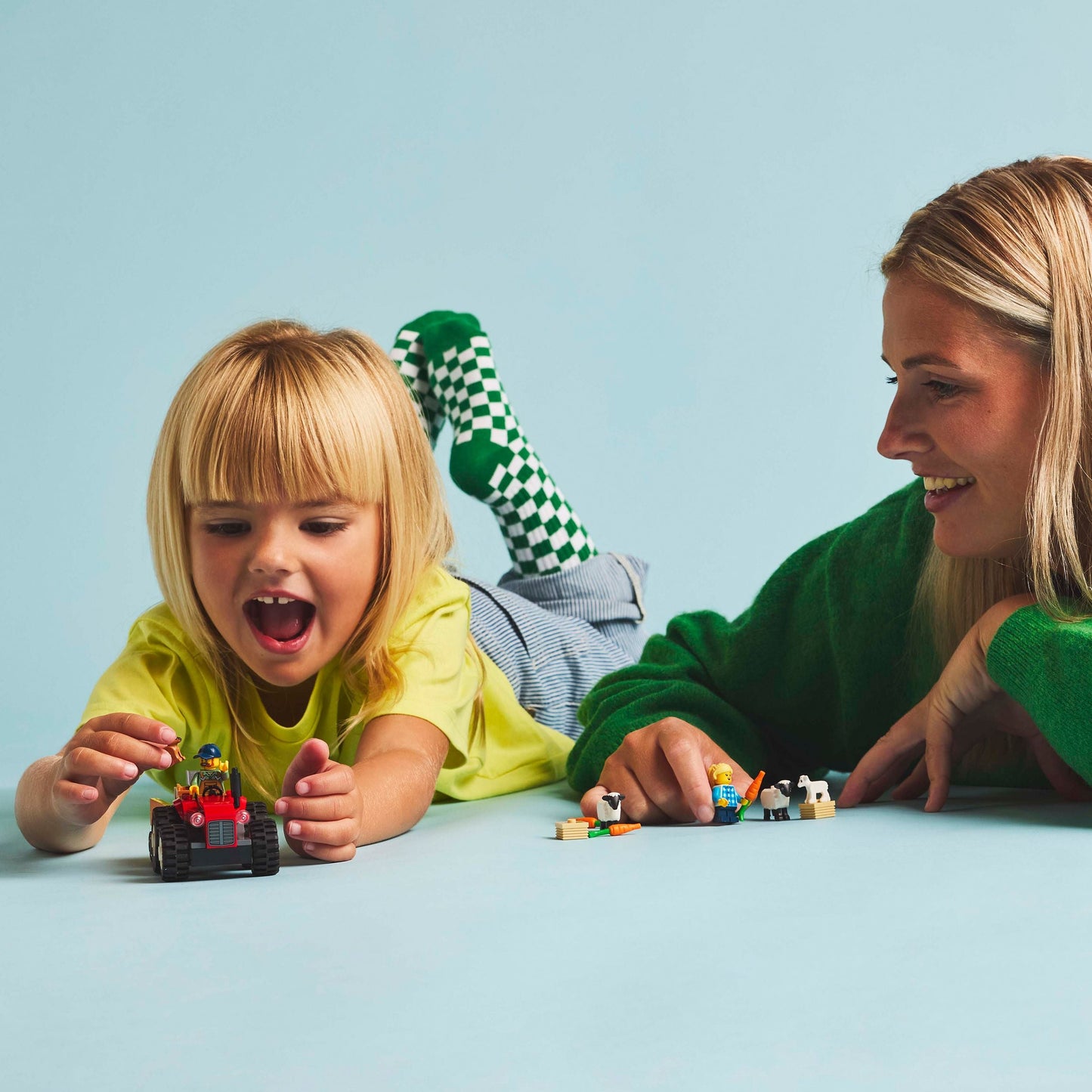 ليجو 60461 جرار مزرعة أحمر مع مقطورة