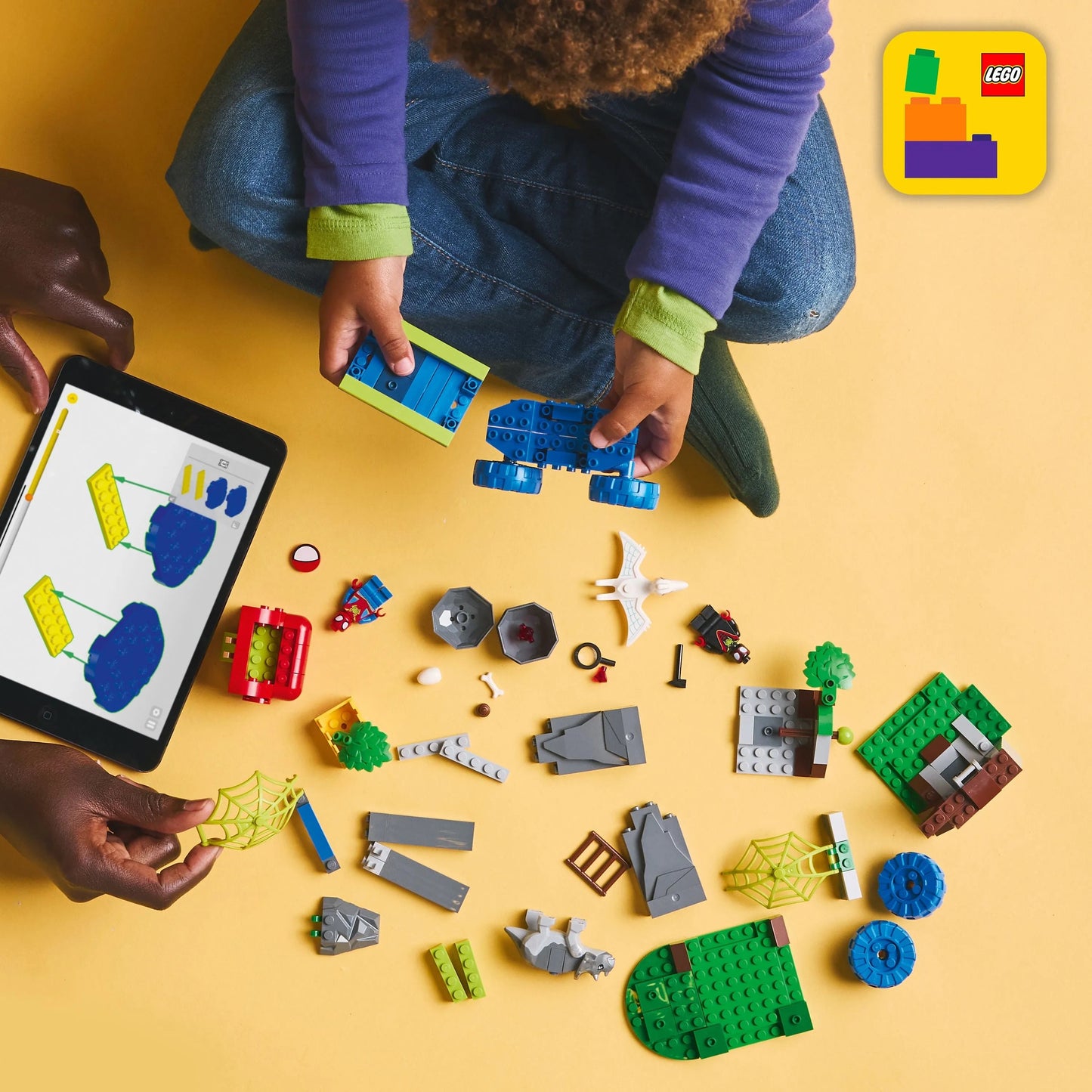 مهمة إنقاذ ليغو في شاحنة الديناصور 11199 سبايدرمان