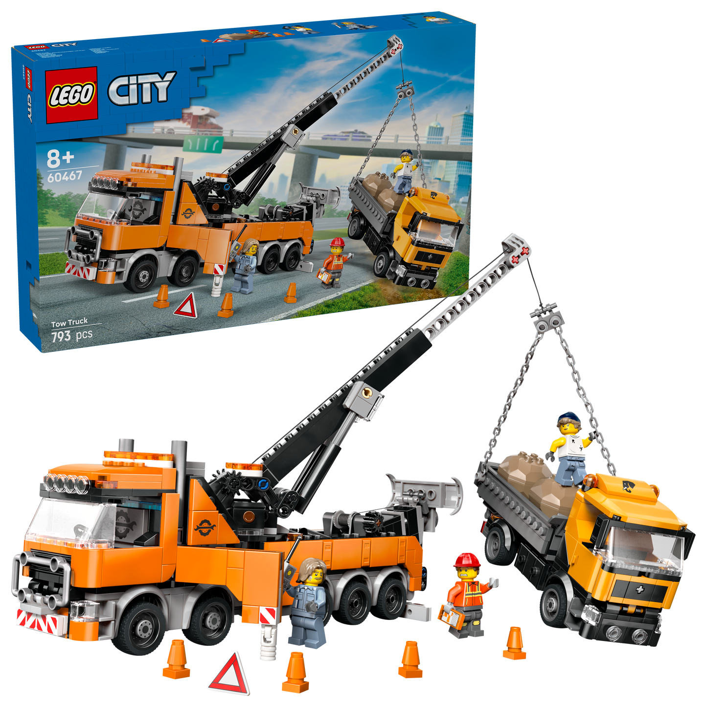 LEGO Zware sleepwagen met kraan 60467 City