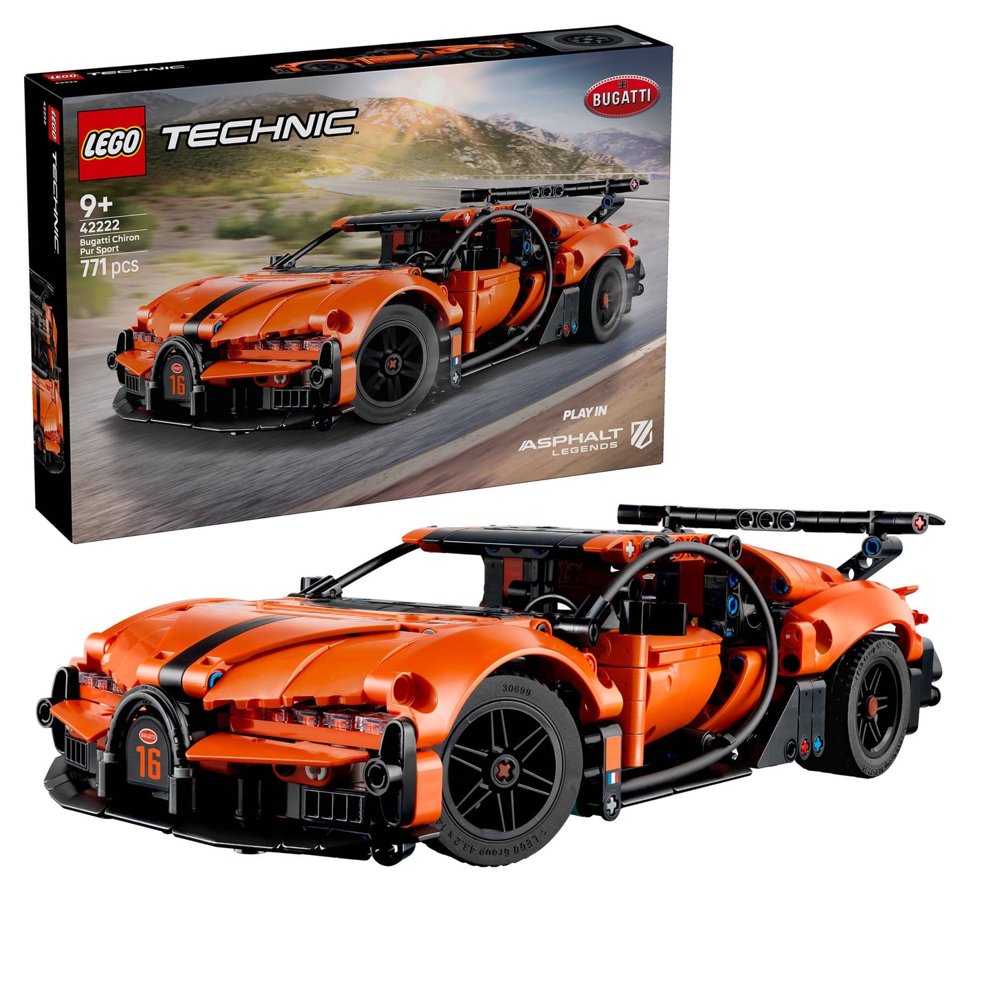 LEGO Bugatti Chiron Pur Sport Hypercar 42222 Technic