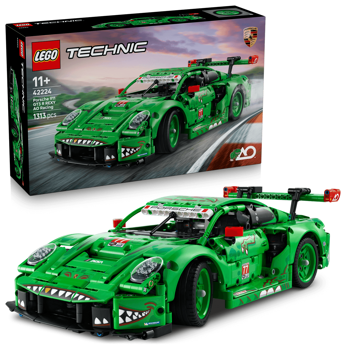 LEGO Porsche 911 GT3 R REXY AO Racing Car 42224 Technic