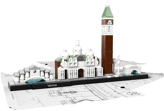 LEGO Architecture 21026 Venice Model featuring iconic buildings and beaches in Venice CA design