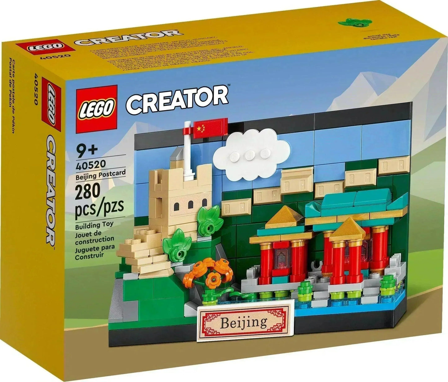 LEGO Creator 40520 Beijing Postcard Building Set with 280 Pieces for Creative Fun