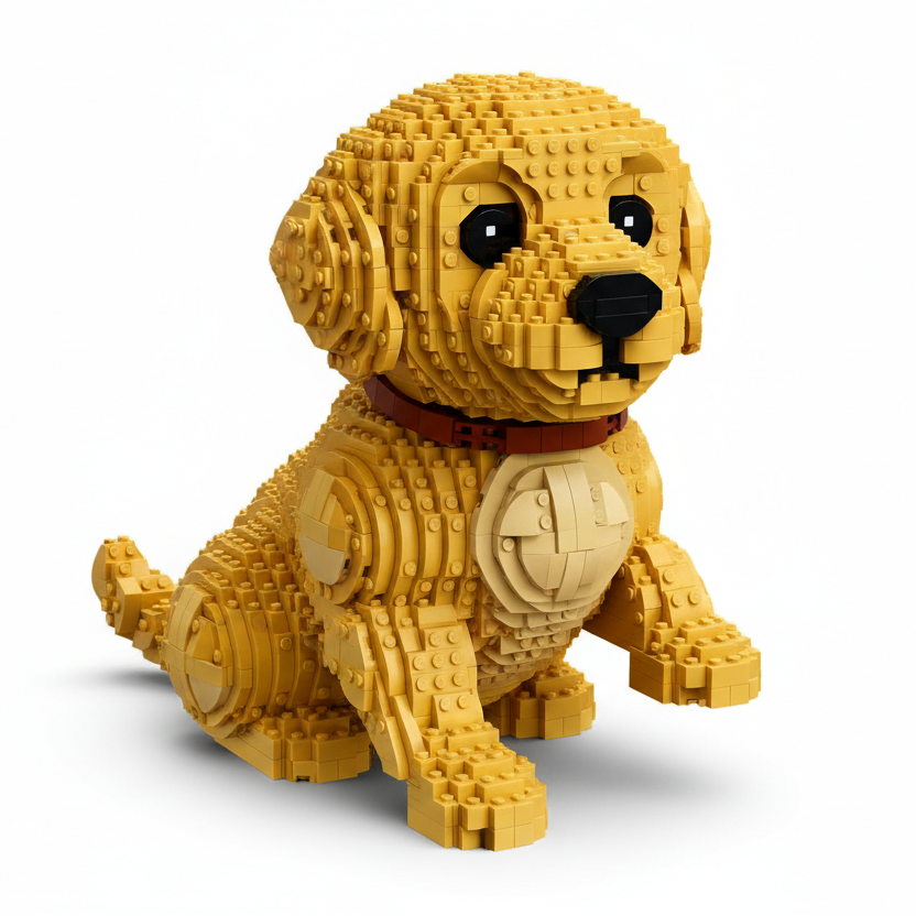 lego golden retriever puppy