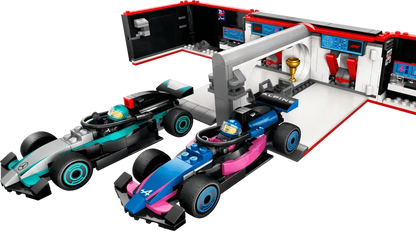 التقت LEGO Pitbox مع سيارة Mercedes AMG en Alpine F1 60444 City