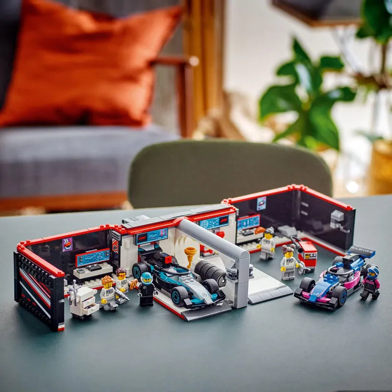 التقت LEGO Pitbox مع سيارة Mercedes AMG en Alpine F1 60444 City