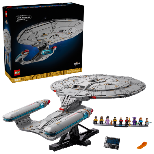 LEGO StarTrek Enterprise... الجذع ليس متاحًا بشكل جيد وخفيف الوزن في مكانه