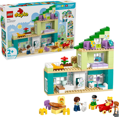 LEGO منزل عائلة حديث 3 في 1 مع شخصيات 10470 DUPLO