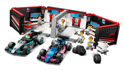 التقت LEGO Pitbox مع سيارة Mercedes AMG en Alpine F1 60444 City