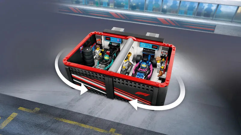 التقت LEGO Pitbox مع سيارة Mercedes AMG en Alpine F1 60444 City