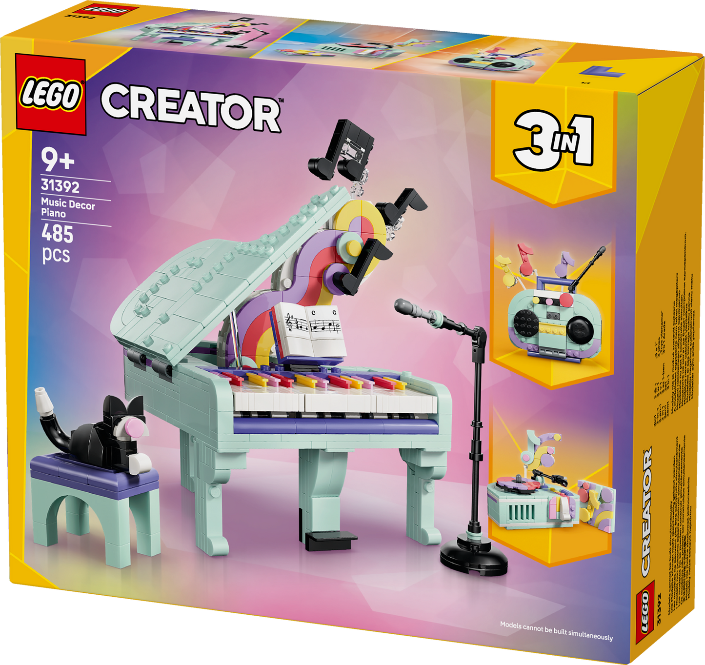 LEGO Music Decor Piano with Cat 31392 Creator 3 in 1