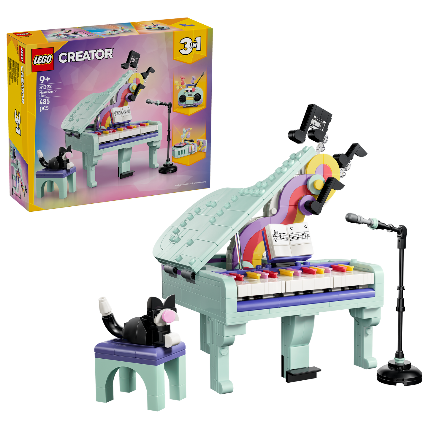 LEGO Music Decor Piano with Cat 31392 Creator 3 in 1