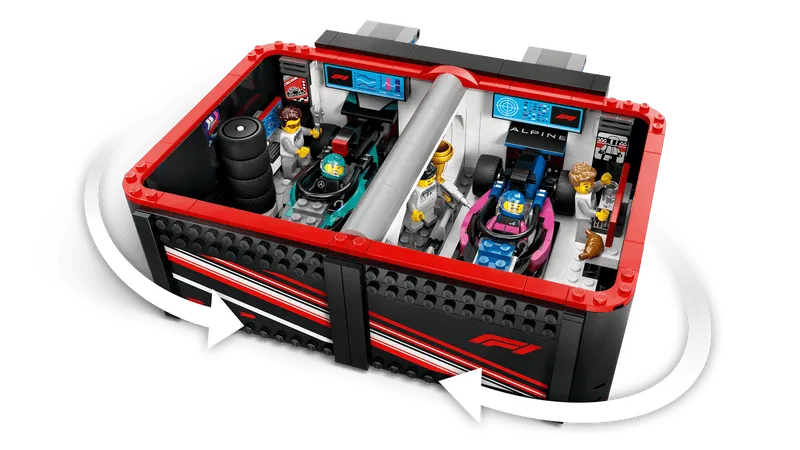 التقت LEGO Pitbox مع سيارة Mercedes AMG en Alpine F1 60444 City