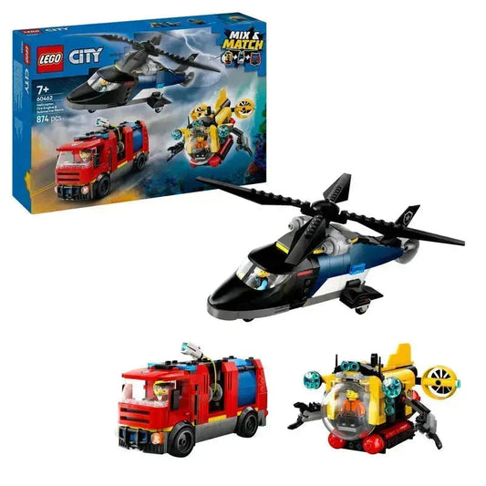 LEGO Helicopter، عربة تجارية ومدينة Onderzeeer 60462