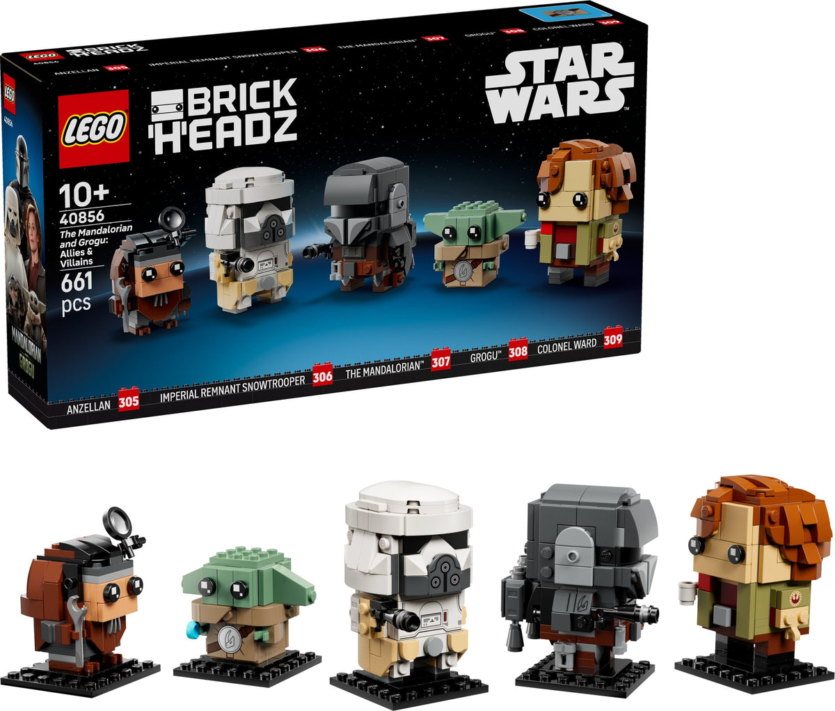 LEGO The Mandalorian and Grogu: Allies & Villains 40856 Brickheadz