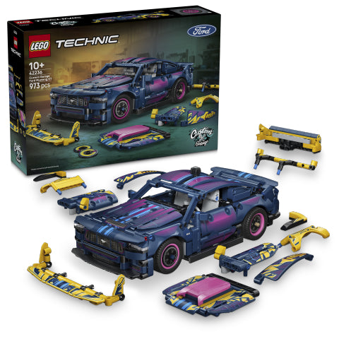 LEGO Custom Garage Ford Mustang GT Car 42236 Technic