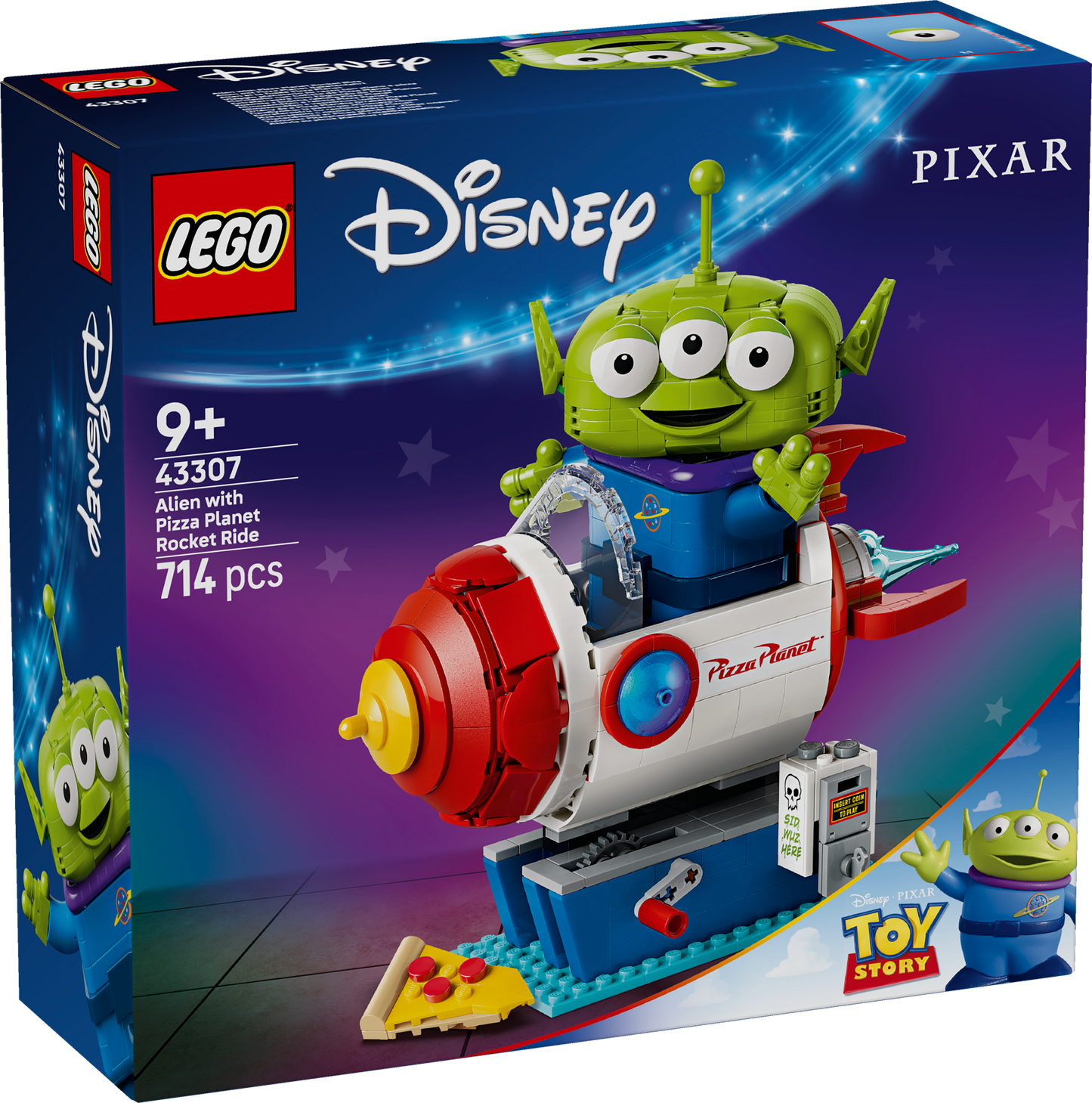 LEGO Alien with Pizza Planet صاروخ ركوب 43307 بيكسار