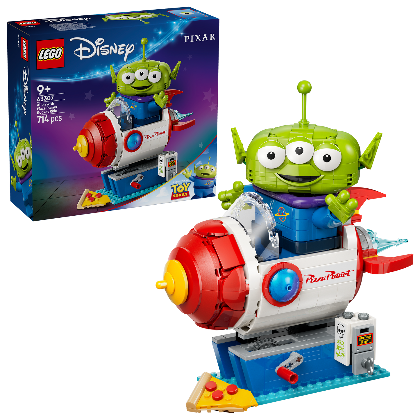 LEGO Alien with Pizza Planet صاروخ ركوب 43307 بيكسار