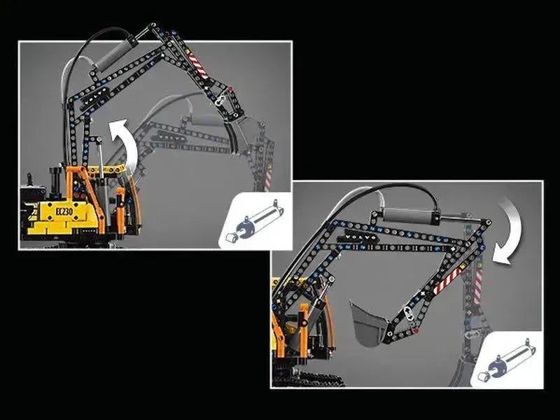شاحنة ليغو فولفو FMX وEC230 آلة جراف كهربائية 42175 تكنيك