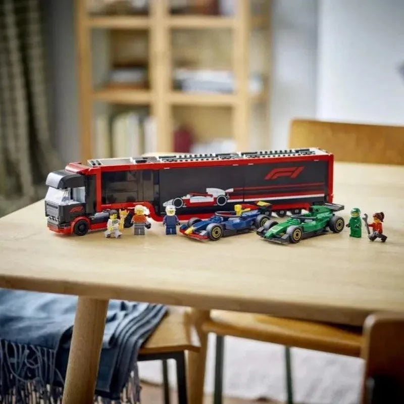شاحنة ليغو فورمولا 1 مع سيارتي ريد بول RB20 وأستون مارتن AMR24 فورمولا 1 60445 سيتي