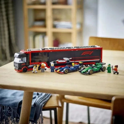 شاحنة ليغو فورمولا 1 مع سيارتي ريد بول RB20 وأستون مارتن AMR24 فورمولا 1 60445 سيتي