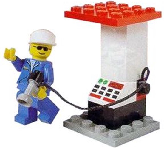 LEGO Petrol Station Attendant and Pump 2887 City / Town