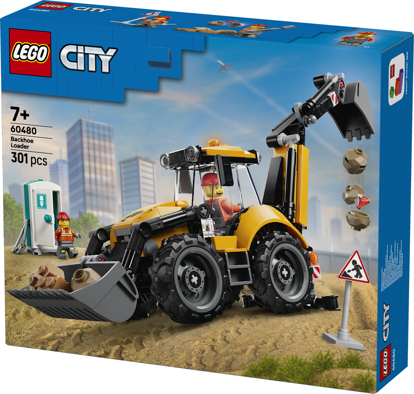 LEGO Yellow Backhoe Loader 60480 City
