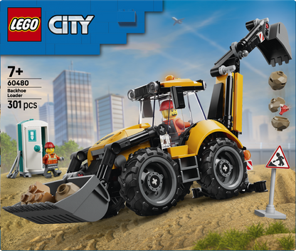 LEGO Yellow Backhoe Loader 60480 City