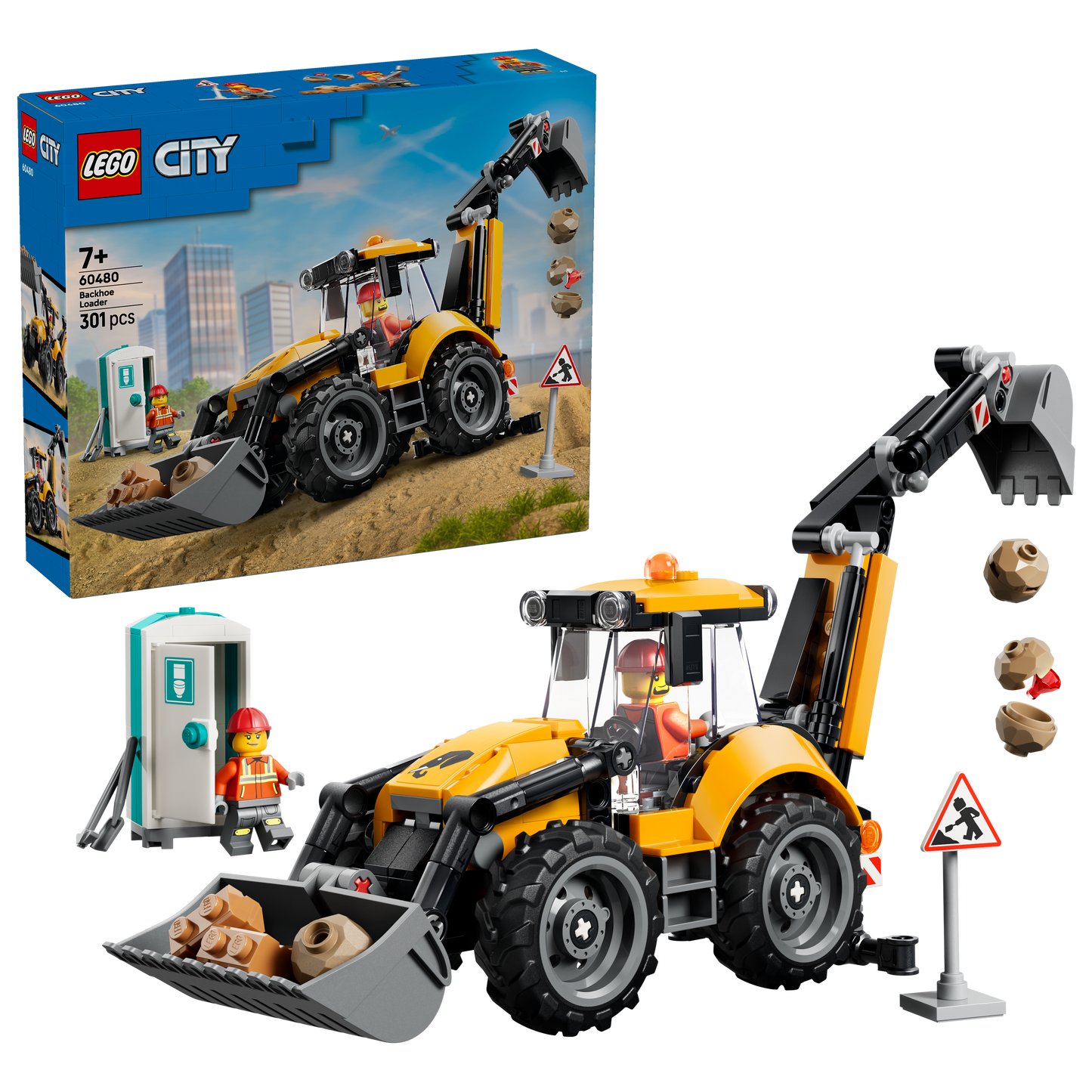 LEGO Yellow Backhoe Loader 60480 City