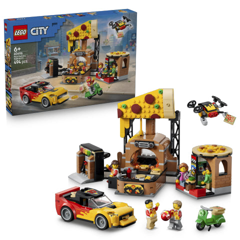 LEGO Pizza Delivery Experience with Vehicles 60496 City