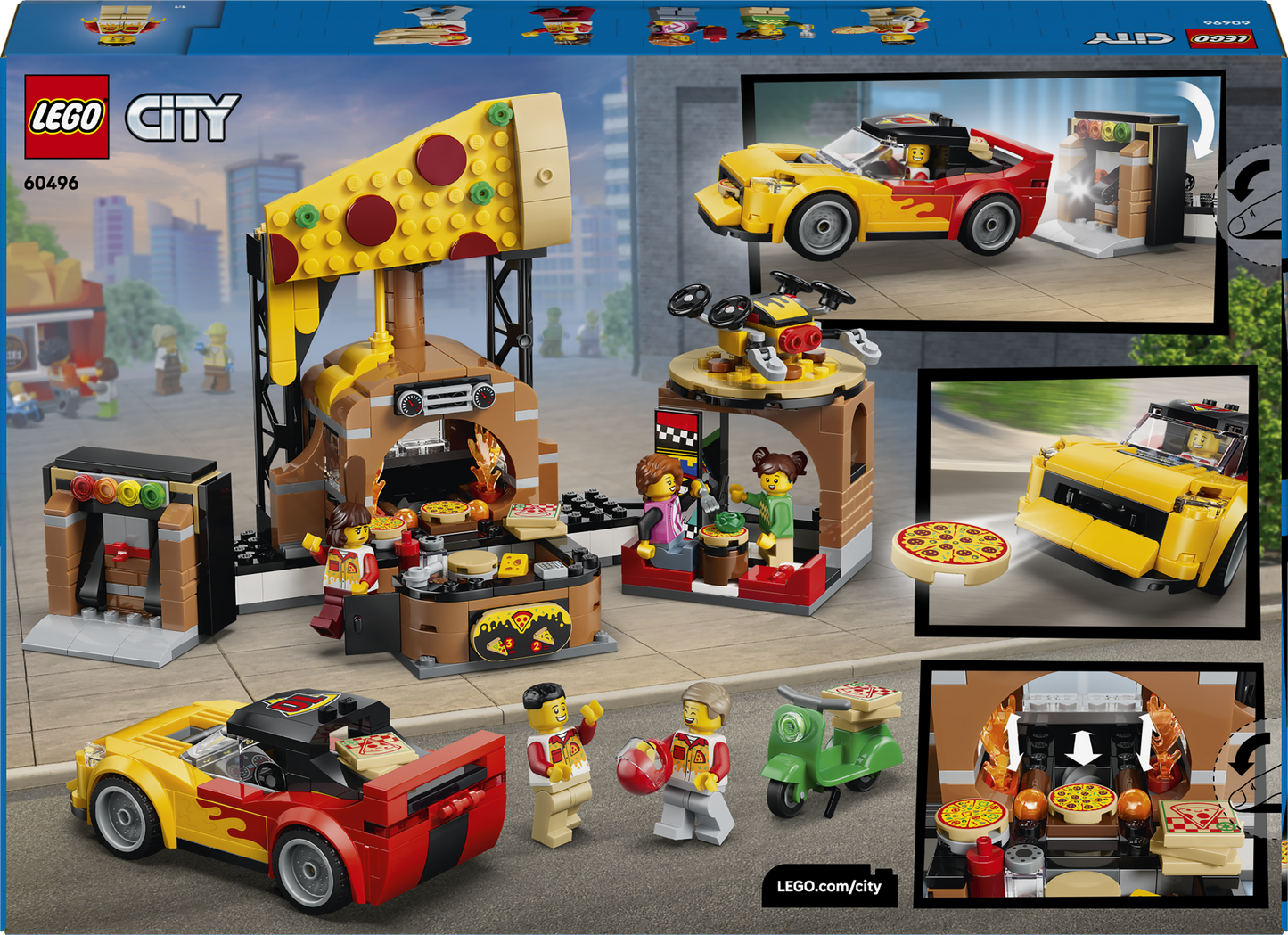 LEGO Pizza Delivery Experience with Vehicles 60496 City