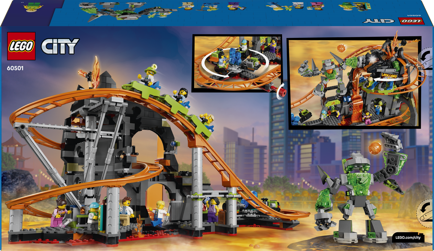 LEGO Lava Land Roller Coaster Park 60501 City