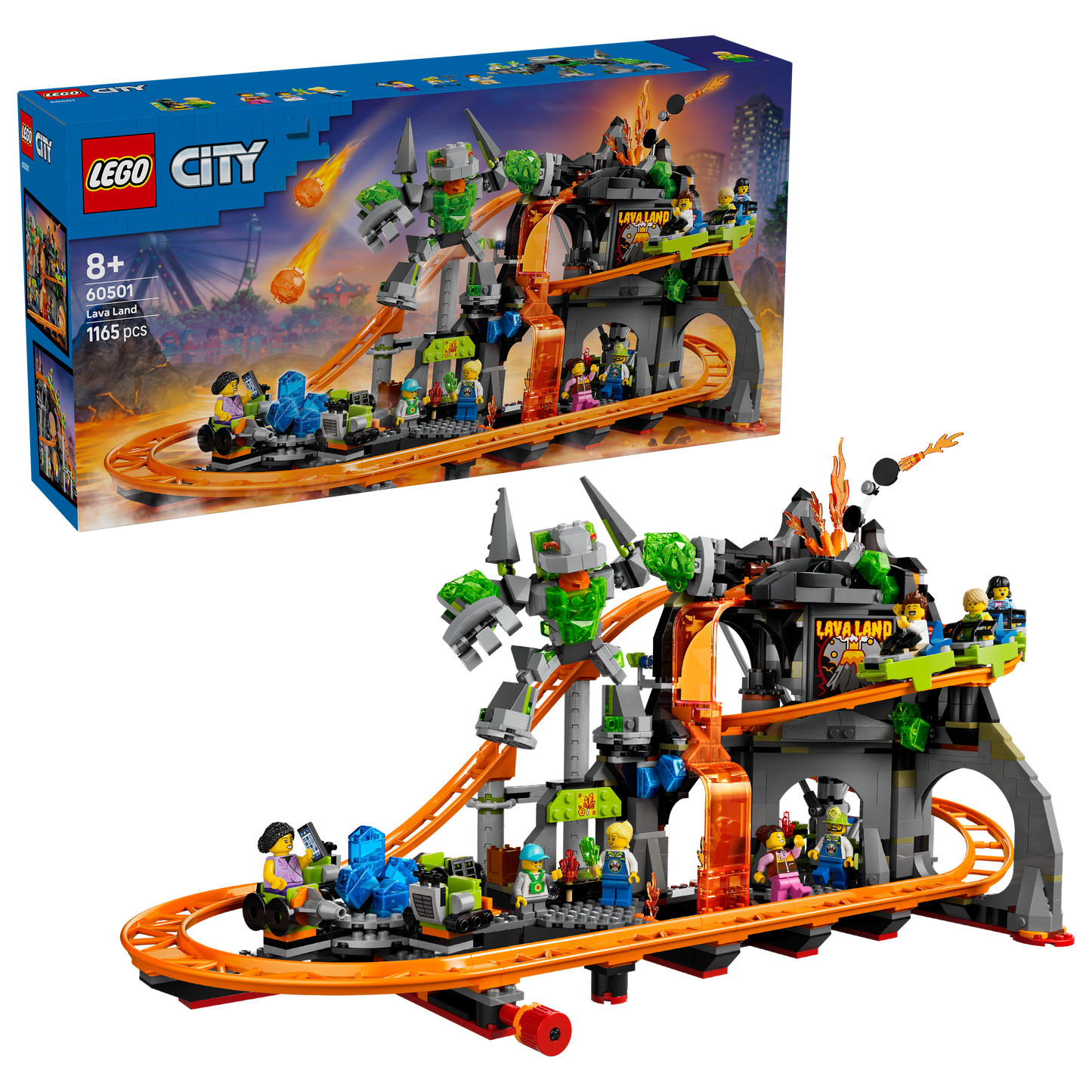 LEGO Lava Land Roller Coaster Park 60501 City