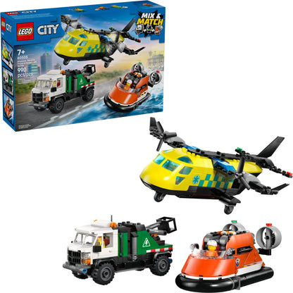 LEGO Airplane, Service Truck & Hovercraft Remix 60505 City