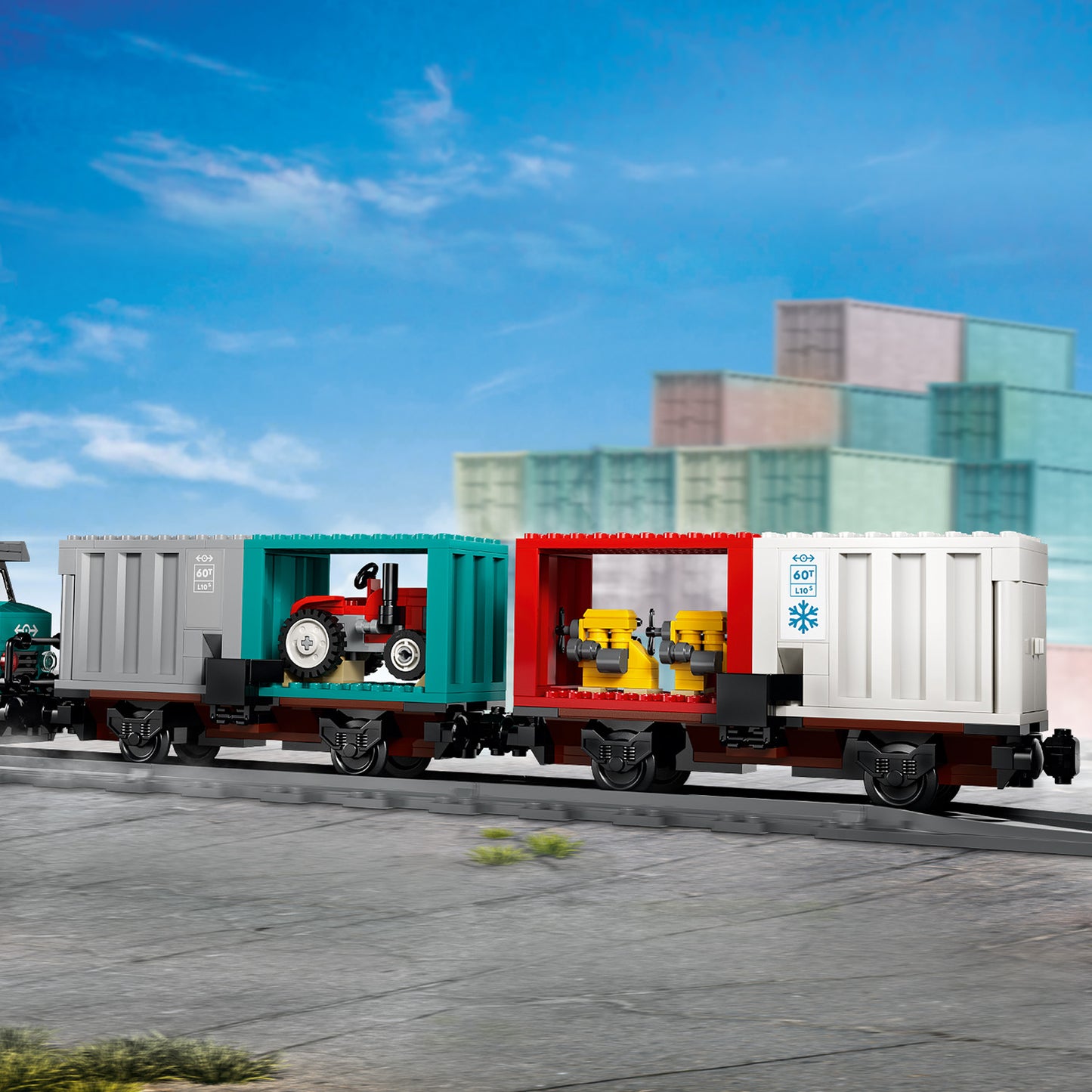 LEGO Harbour Freight Train with Crane & Truck 60509 City