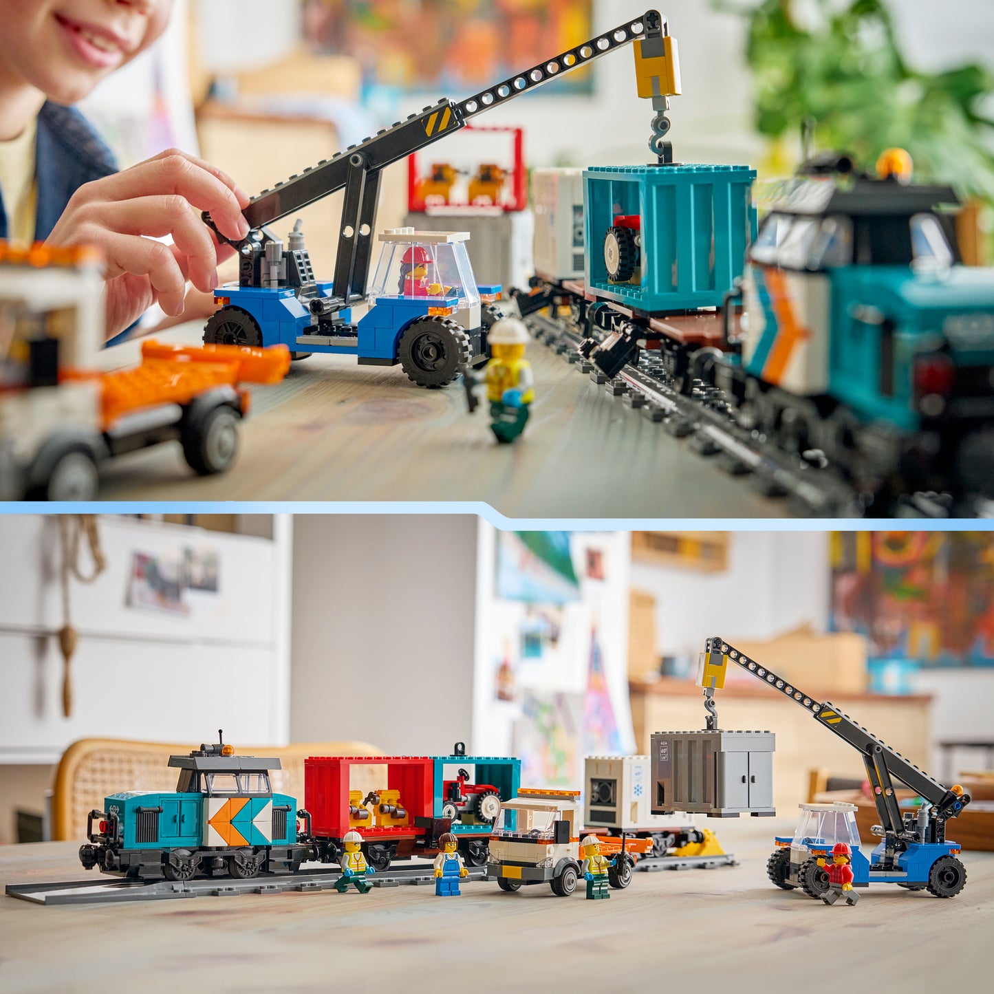 LEGO Harbour Freight Train with Crane & Truck 60509 City