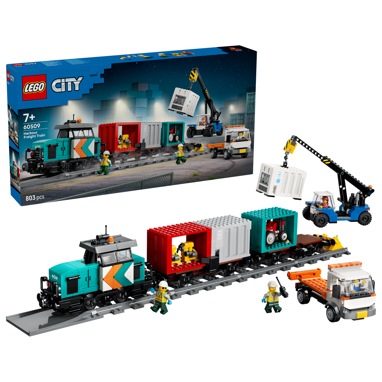 LEGO Harbour Freight Train with Crane & Truck 60509 City