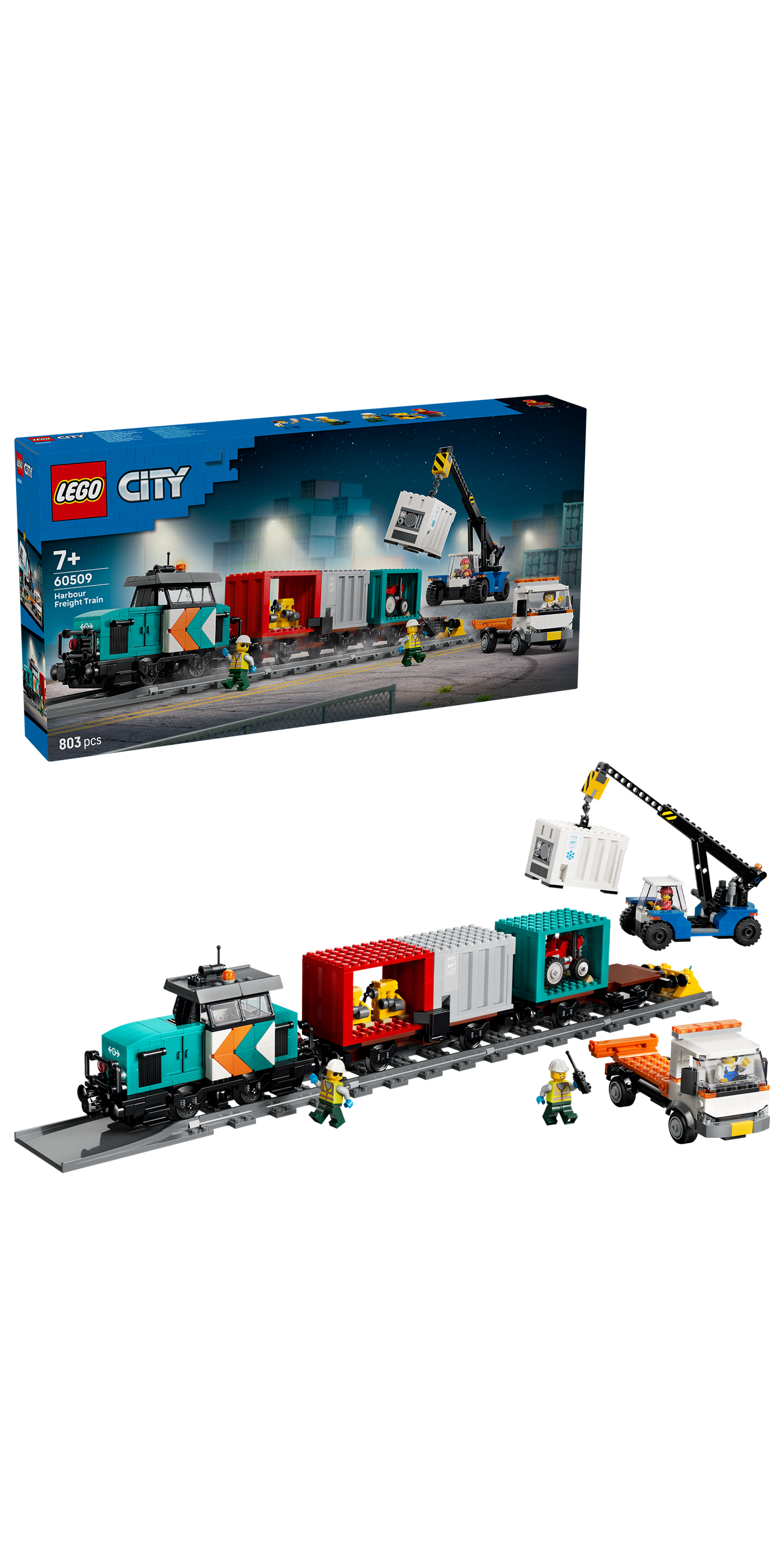 LEGO Harbour Freight Train with Crane & Truck 60509 City