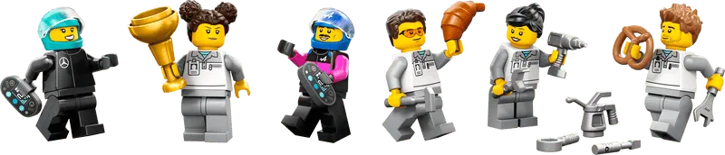 التقت LEGO Pitbox مع سيارة Mercedes AMG en Alpine F1 60444 City