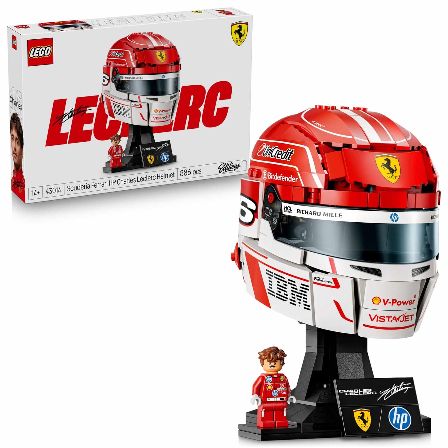 LEGO Scuderia Ferrari HP Charles Leclerc Helmet 43014 Edition Vehicles