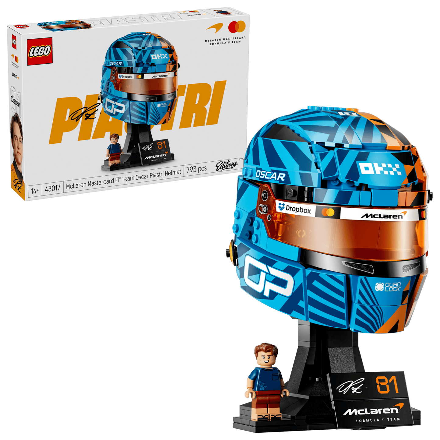 LEGO McLaren Mastercard F1 Team Oscar Piastri Helmet 43017 Edition Vehicles