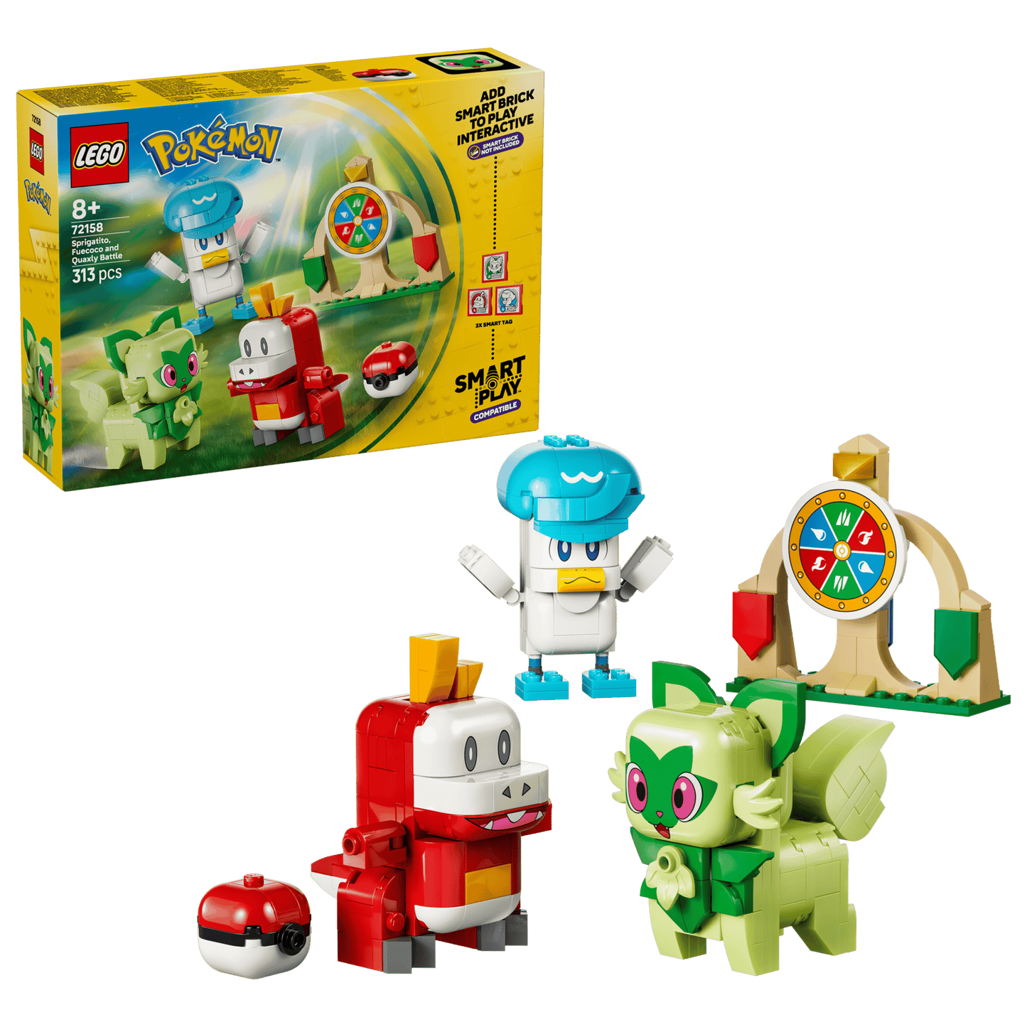LEGO SMART Play: Sprigatito, Fuecoco and Quaxly Battle 72158 Pokemon