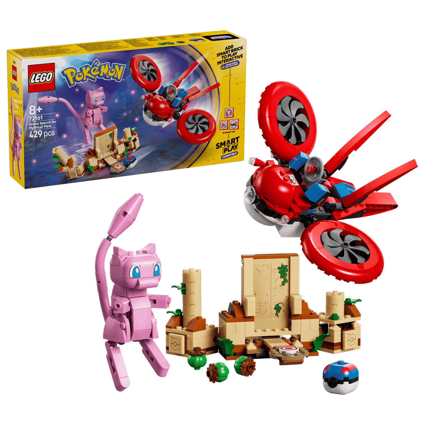 LEGO SMART Play: Drone Search for Mythical Mew 72161 Pokemon