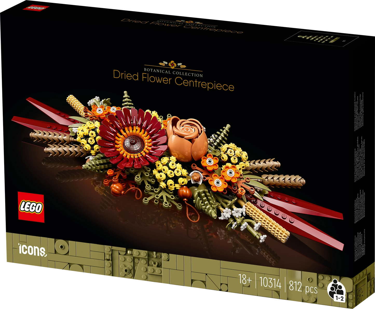 قطعة مركزية من الزهور المجففة من ليغو 10314 أيقونة