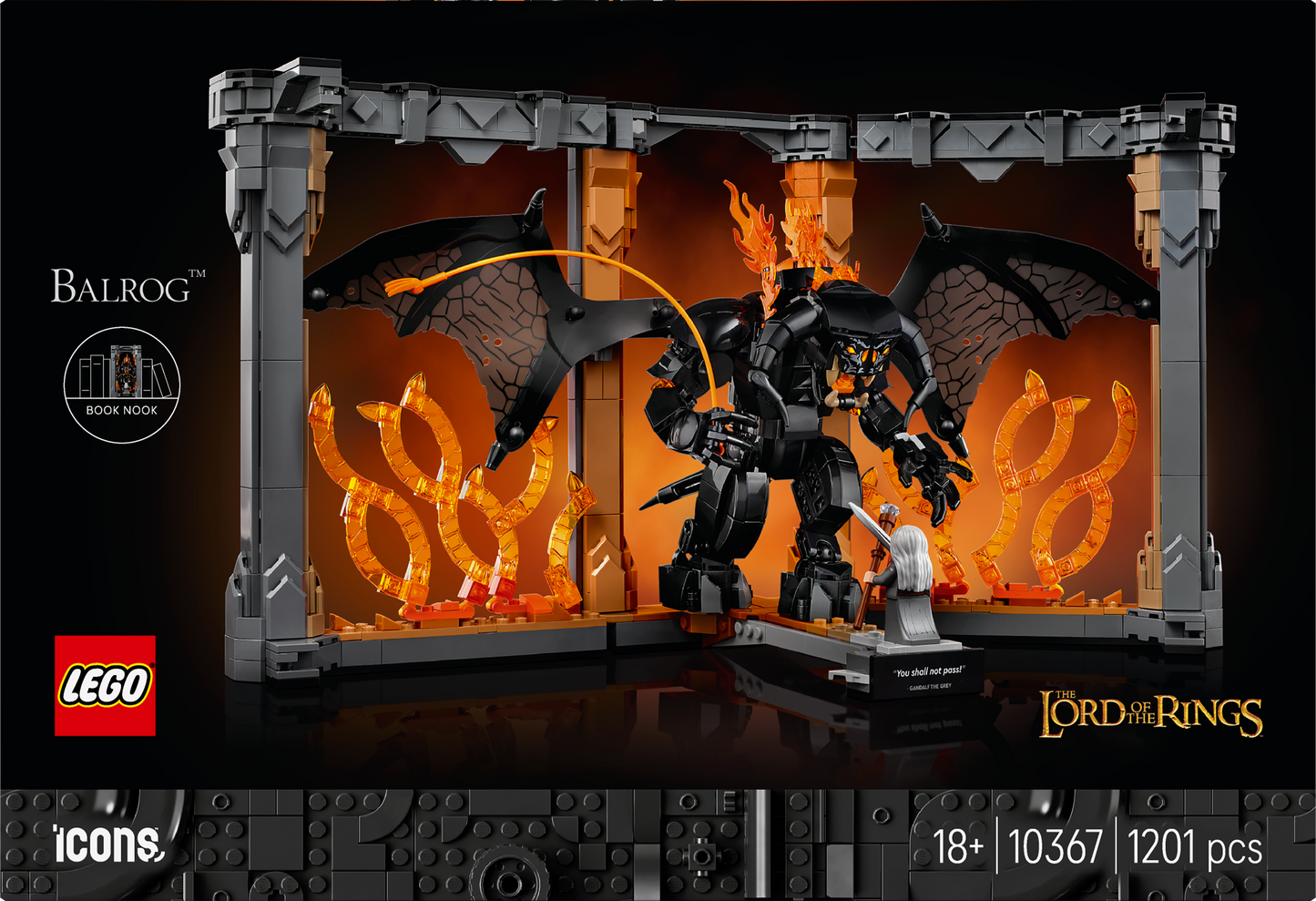 LEGO Booknook: The Lord of the Rings – Balrog™ 10367 Lord of the Rings
