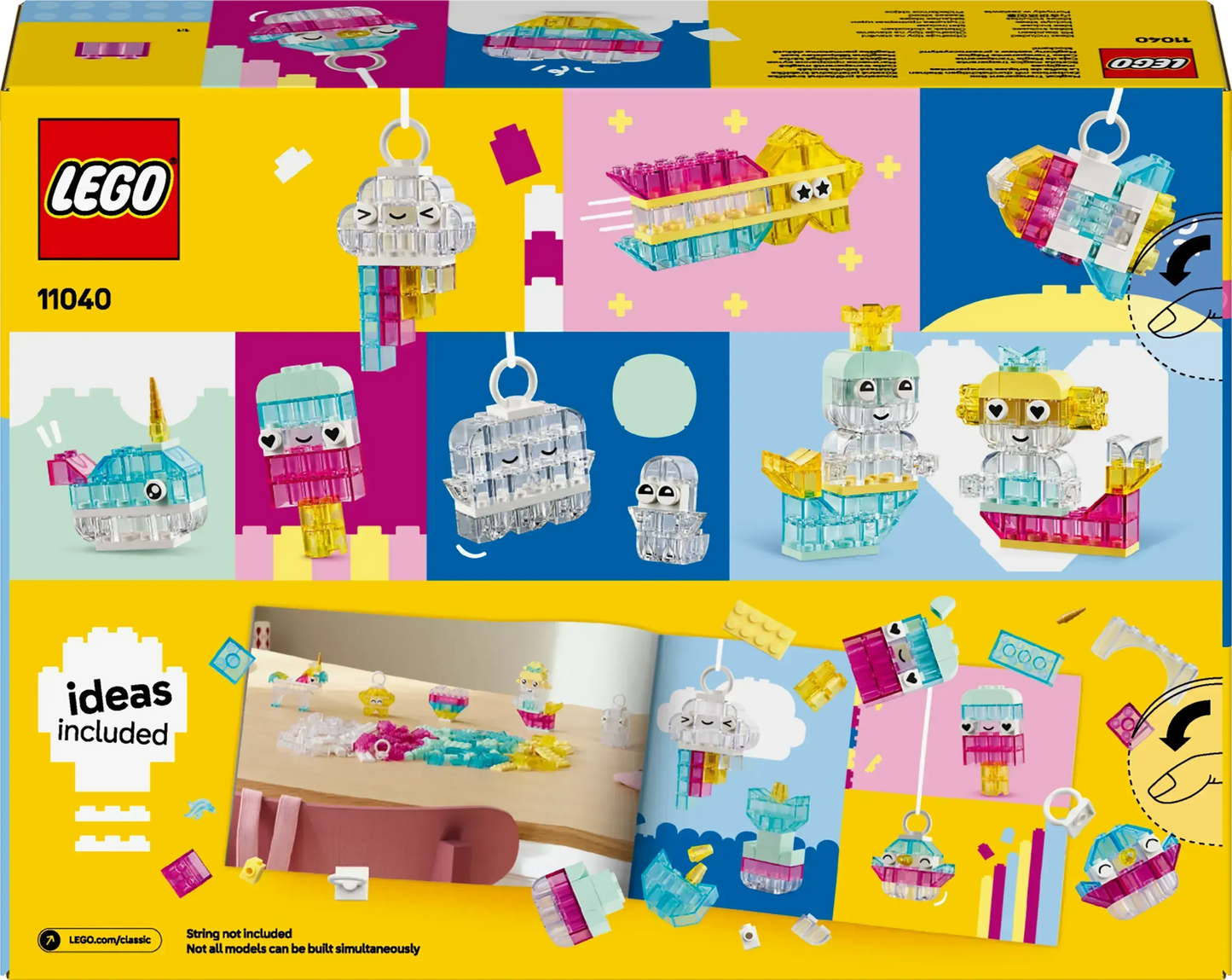 صندوق ليغو الشفاف 11040 الكلاسيكي